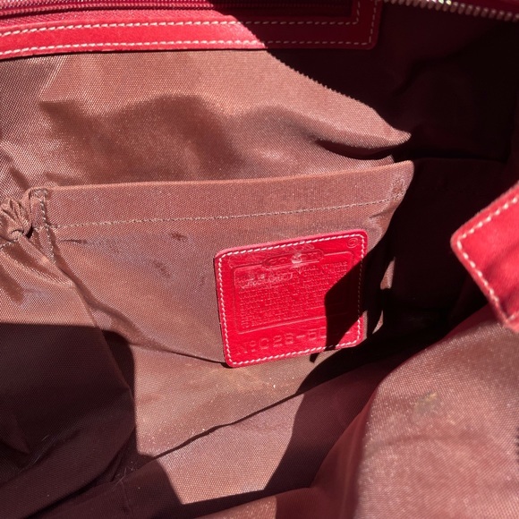 Coach Red Leather Bag - Picture 9 of 11